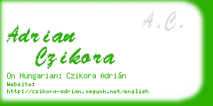 adrian czikora business card
